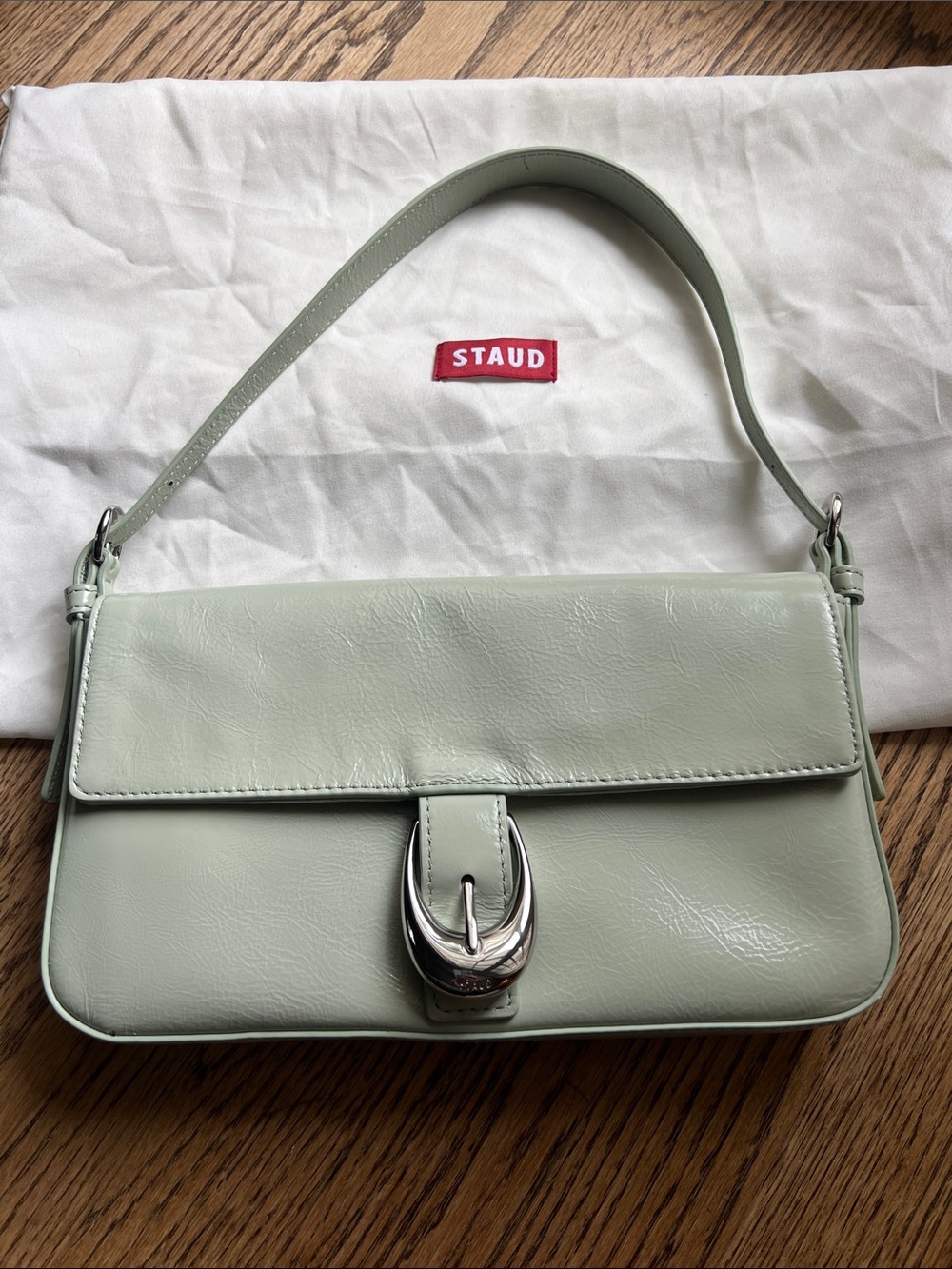 NWOT Staud Light Green Harlow Bag